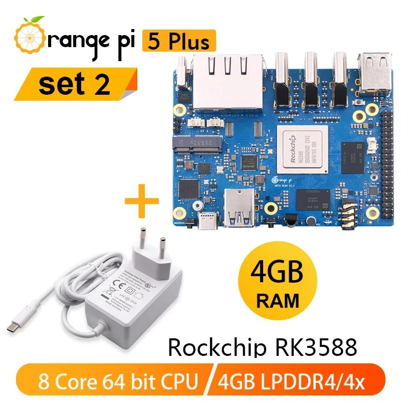  Pi5 ÷ 4GB RAM + EU 5V4A C Ÿ   ġ, ̱  ǻ ŰƮ, RK3588 PCIE , ܺ , BT SSD SBC